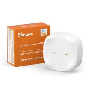 SONOFF SNZB-05P Zigbee Wassermelder,Smart Home Wassersensor, Wassermelder für Küchen, Keller und Badezimmer,Wasserwächter Kompatibel mit Alexa und Google Assistant,Erfordert Zigbee Hub