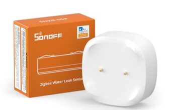 SONOFF SNZB-05P Zigbee Wassermelder,Smart Home Wassersensor, Wassermelder für Küchen, Keller und Badezimmer,Wasserwächter Kompatibel mit Alexa und Google Assistant,Erfordert Zigbee Hub