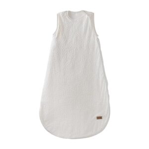 roba Babyschlafsack Seashells Oyster 90 cm – Ganzjahres Schlafsack aus Bio-Baumwolle – GOTS & Oeko-TEX Standard 100 – Weiß