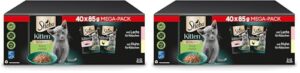 Sheba Katzen Nassfutter für Kitten im Portionsbeutel Feine Vielfalt mit Lachs (MSC) und Huhn in Sauce Multipack 40x85g (Packung mit 2)