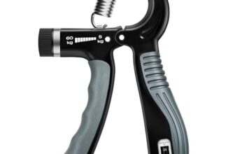 Verstellbarer Handgreifer mit Smart Zähler, 5-60 kg Widerstand Grip Krafttrainer für Sport und Fitness((Schwarz-Grau, 5–60 kg)