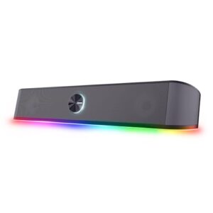 GXTrust Rhox PC Soundbar mit RGB Beleuchtung 12W (6W RMS), Grau
