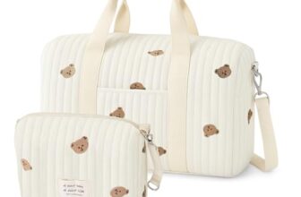 PinDaito Wickeltaschen Wickeltisch Organizer, Kliniktasche Geburt Große, Baby Sachen Babyparty Geschenk, Diaper Bag Wickelorganizer Babysachen für Unterwegs, Geburt im Krankenhaus, Reisen, Kinderwagen