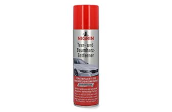 NIGRIN Teer- und Baumharz-Entferner Spray, 250 ml Sprühdose, entfernt besonders klebrige Flecken vom Autolack