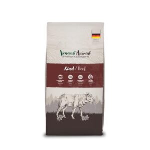 Venandi Animal – Premium Katzenfutter – Rind, mit viel frischem Fleisch, Trockenfutter, getreidefrei 1er Pack (1 x 1,5kg)
