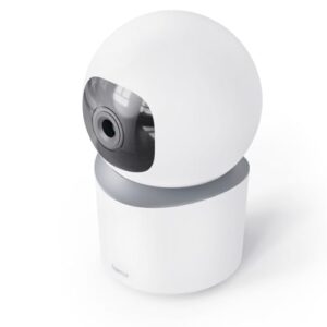 Hama Überwachungskamera innen (smarte WLAN Kamera mit Nachtsicht, 1080p, Aufzeichnung, Bewegungsmelder m. Personenerkennung, Sprechanlage, Indoor Kamera schwenkbar, auch für Haustiere, Babyphone) weiß