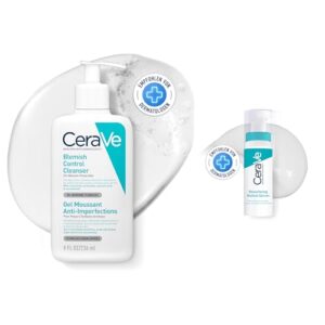 CeraVe Set mit CeraVe Porentiefe Reinigung und Hautbilderneuerndes Retinol Serum, Pflegeset zur Reinigung der Haut und Milderung von Aknemalen, Für fettige, unreine Haut, 236ml + 30ml