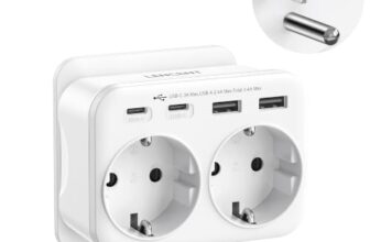 LENCENT Adapter USA Deutschland Stecker, USA Adapter Steckdose Netzadapter