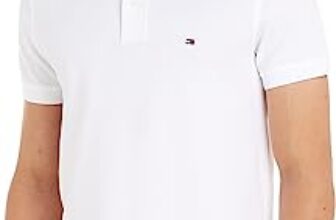 Tommy Hilfiger Herren Poloshirt Kurzarm 1985 Slim Fit, Weiß (White), M