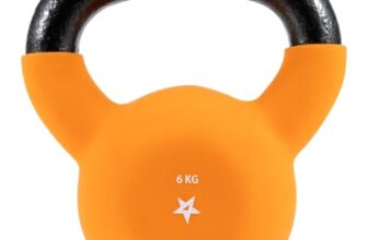 Yes4All HCR1 Neopren beschichtete Kettlebell, Krafttraining Kettlebells – 6KG Orange