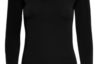 ONLY Damen Onllive Love Life L/S Oneck Top Noos JRS T-Shirt, Schwarz, M EU