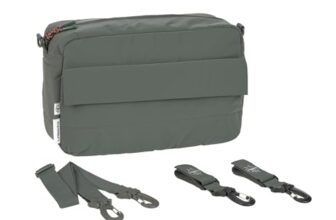 LÄSSIG Kinderwagentasche Buggy Organizer mit Befestigung Olive