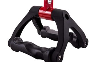 HXD-ERGO Doppel D Rudergriff, Parallelgriff Latzug für Klassische Ruderübungen, Seilzug Griffe Fitness Pull Down Griff für Bizeps und Trizeps für Home Gym (Doppel D Rudergriff)