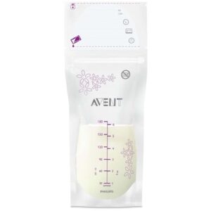 Philips Avent Muttermilchbeutel 180ml zum Aufbewahren & Einfrieren von Muttermilch, SCF603/25, vorsterilisiert, 25 Stück, weiß, 25 Stück (1er Pack)