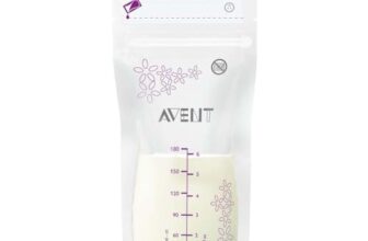 Philips Avent Muttermilchbeutel 180ml zum Aufbewahren & Einfrieren von Muttermilch, SCF603/25, vorsterilisiert, 25 Stück, weiß, 25 Stück (1er Pack)