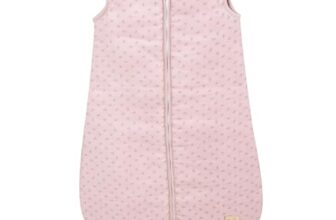 roba Kinderschlafsack Lil Planet 90 cm – Ganzjahres Schlafsack aus Bio-Baumwolle & Musselin – GOTS & Oeko-TEX Standard 100 – Rosa/Mauve