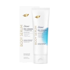 Dove Feuchtigkeitsserum Pro-Ceramide Hydration, Für Trockene und Rissige Haut, 72H Feuchtigkeit, Weiche und Elastische Haut, Mit Pro-Ceramiden, Glycerin und Kollagenpeptiden, 200 ml