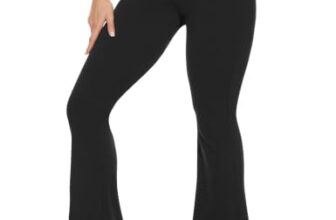 TNNZEET Schlaghose Damen Cross Waist Flared Yogahose Leggings Blickdicht