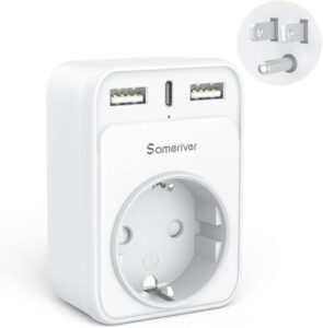 Reiseadapter USA Adapter Amerika Deutschland Stecker Typ B Steckdosenadapte