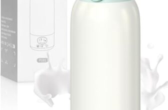 500mL Flaschenwärmer Baby, Mobiler Flaschenwärmer Baby, Tragbarer Flaschenwärmer Unterwegs, mit Ladekabel & 10400mAh-Akku, Präzise Temperaturkontrolle,für Reisen Nachtfütterung