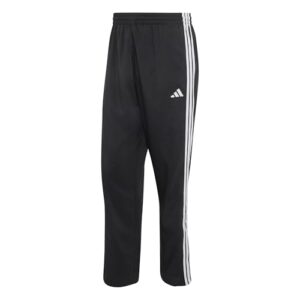 adidas Herren Essentials 3-Stripes Stanford Lite Woven Tapered Open Hem Pants, Black/White, XXL