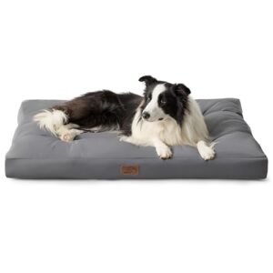BEDSURE waschbares Hundebett Oxford für Große Hunde, 91x68cm grau