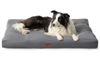 BEDSURE waschbares Hundebett Oxford für Große Hunde, 91x68cm grau