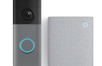 Ring Wired Video Doorbell (neueste Gen.) + Chime (3. Gen.)| Videotürklingel-Kamera | Retinal 2K, optimierter Zoom (bis zu 6x) | Breites Sichtfeld | 30 Tage Gratiszeitraum für Ring-Abonnement