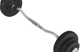 Yaheetech 20 kg Curlset Langhantel Hantelstange mit verstellbaren Scheiben