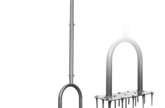 Walensee Rasenlüfter mit 15 Stahlspikes, Manueller Rasenbelüfter mit 3 Reihen und Langstiel, Heavy Duty Aerifizierer zur Bodenbelüftung, Gartenwerkzeug für Verdichteten Boden, Rasenpflege