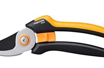 Fiskars Bypass-Gartenschere L, Solid, P341, Für frische Äste und Zweige, Antihaftbeschichtet, Edelstahl-Klingen, Länge: 20,5 cm, Schwarz/Orange, 1057164