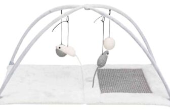 Trixie Katzenspielmatte mit Spielzeug und Sisal-Kratzfläche, Grau (43114), Norme