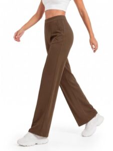Cicy Bell Damen Business Hose Stretch Anzughose Straight Arbeitshose Braun XL