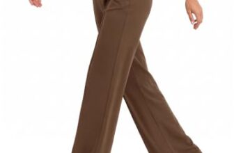 Cicy Bell Damen Business Hose Stretch Anzughose Straight Arbeitshose Braun XL