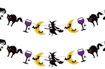 Koboko 2 Stück Halloween Girlande, Hexe Fledermaus Deko Halloween Party
