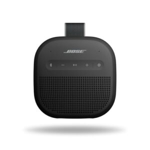 Bose SoundLink Micro Tragbarer Lautsprecher (2. Gen.), kabelloser Außen-Lautsprecher mit bis zu 12 Stunden Akkulaufzeit, wasserdicht und staubdicht, Schwarz