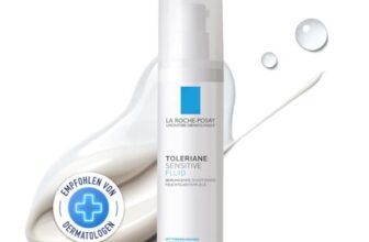 La Roche Posay Gesichtsfluid für fettige und Mischhaut, Intensiv beruhigend, Für 48 Stunden Feuchtigkeit, Mit Glycerin, Niacinamid und Thermalwasser, Toleriane Sensitive Fluid, 40 ml