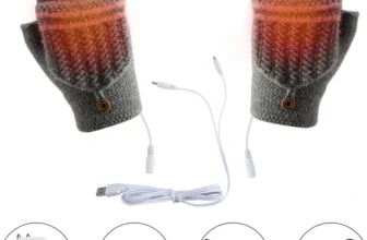 TENGOO 1 Paar beheizte Handschuhe Fäustlinge Stricken Fingerlose bequeme Winterhandschuhe für drinnen oder draußen für M