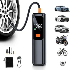 Kabellose Luftpumpe XANES 150psi, Drucktyp, Type-C-Ladung, digitales Display, tragbarer schneller Reifenfüller für Fahrr