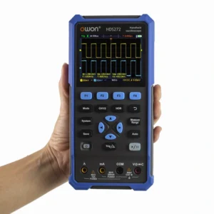 OWON® HDS200 Serie 2-Kanal-Handheld-Oszilloskop mit 40/70/100 MHz Bandbreite, 20000 Zählungen, Multimeter OSC + DMM + We