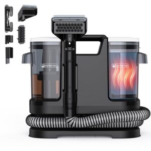Lubluelu Nasssauger Waschsauger, 1400 W, 22kPa, erhitzt Wasser, Tiefschwarz