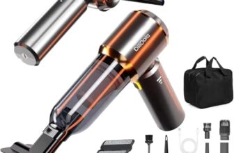 DiliDala Handstaubsauger Akku, 28000PA Handstaubsauger Auto Staubsauger Kabellos, Upgrade-Schnellladung, 3-Gang Akku Staubsauger per Auto, Tierhaare, Sofa Reinigung