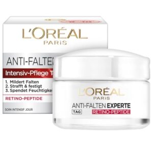 L’Oréal Paris Feuchtigkeitspflege für das Gesicht, Anti-Aging Creme zur Minderung von Falten mit Retino Peptiden, Für eine straffere und weichere Haut, Anti-Falten Experte, 1 x 50 ml