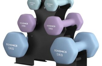 SONGMICS Kurzhantel Set, Hexagon, mit Hantelständer, PVC-Beschichtung