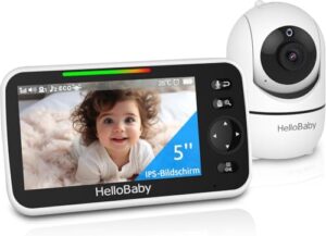 HelloBaby Babyphone mit Kamera, Kein WLAN, 5″ IPS, HB6550, 3500 mAh