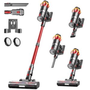 Akku Staubsauger Kabellos 55KPa/650W/70Min für Tierhaare/Teppiche/Hartböden