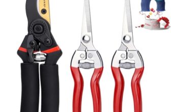 Kynup Gartenschere Set, Rosenschere mit handschuhen, Ernteschere Garten