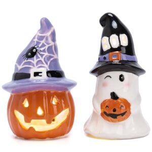 Valery Madelyn 2er Set Halloween Deko mit Farbwechselnden Lichtern 10cm