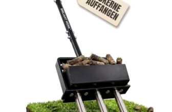 Briliantwerk® Rasenlüfter Pro | Aerifizierer für Rasen | Rasenbelüfter
