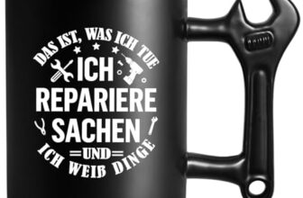 Geburtstagsgeschenk für Männer, Kaffee Tasse mit Schraubenschlüssel Griff